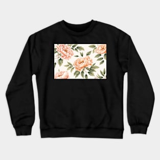 Floral Garden Botanical Print with Peonies Crewneck Sweatshirt